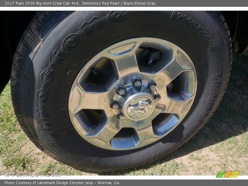 Delmonico Red Pearl / Black/Diesel Gray 2017 Ram 3500 Big Horn Crew Cab 4x4