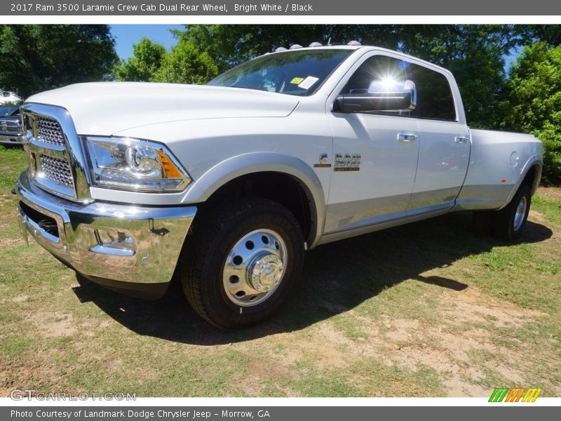 Bright White / Black 2017 Ram 3500 Laramie Crew Cab Dual Rear Wheel