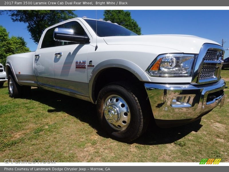 Bright White / Black 2017 Ram 3500 Laramie Crew Cab Dual Rear Wheel