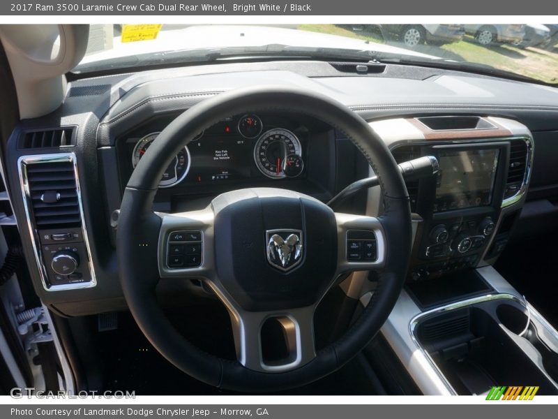 Bright White / Black 2017 Ram 3500 Laramie Crew Cab Dual Rear Wheel