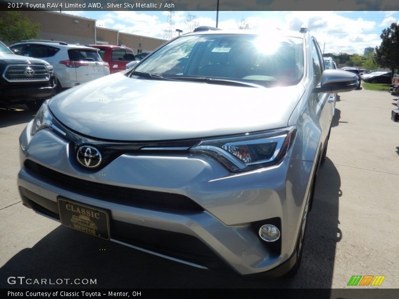 Silver Sky Metallic / Ash 2017 Toyota RAV4 Limited AWD