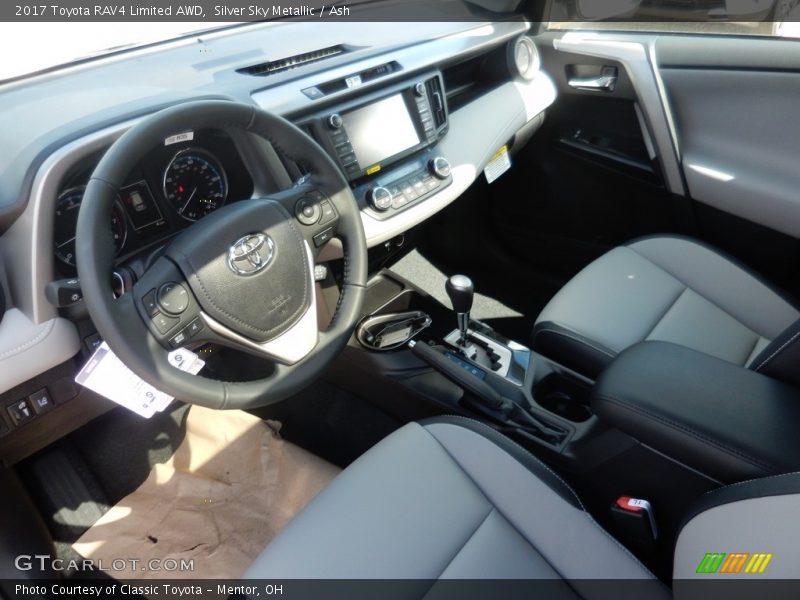Silver Sky Metallic / Ash 2017 Toyota RAV4 Limited AWD
