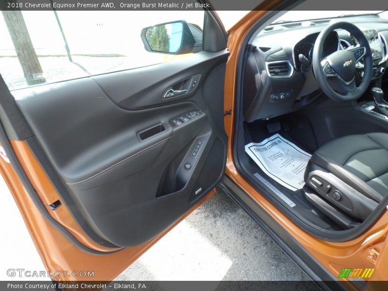 Orange Burst Metallic / Jet Black 2018 Chevrolet Equinox Premier AWD