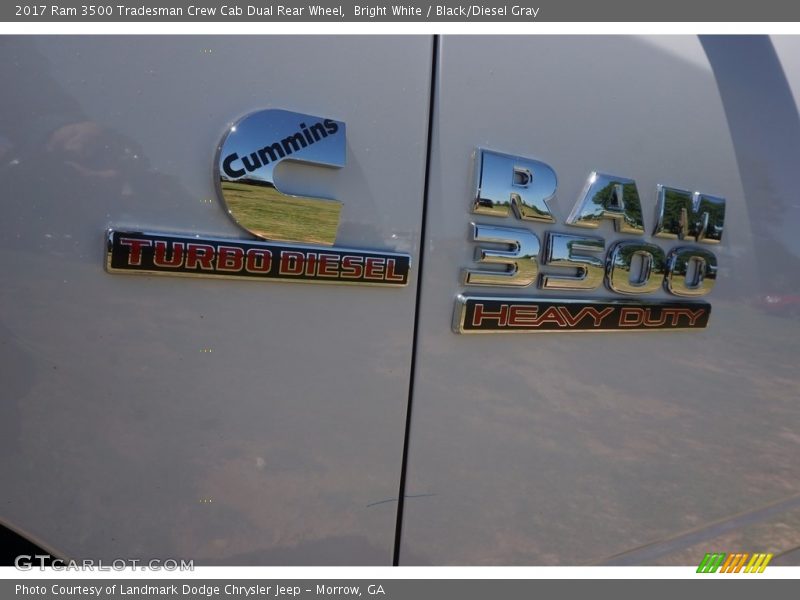 Bright White / Black/Diesel Gray 2017 Ram 3500 Tradesman Crew Cab Dual Rear Wheel