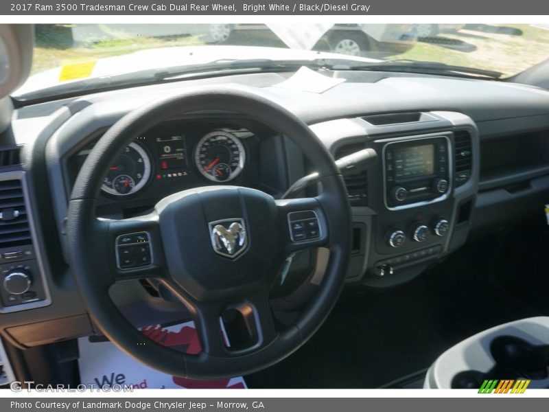 Bright White / Black/Diesel Gray 2017 Ram 3500 Tradesman Crew Cab Dual Rear Wheel