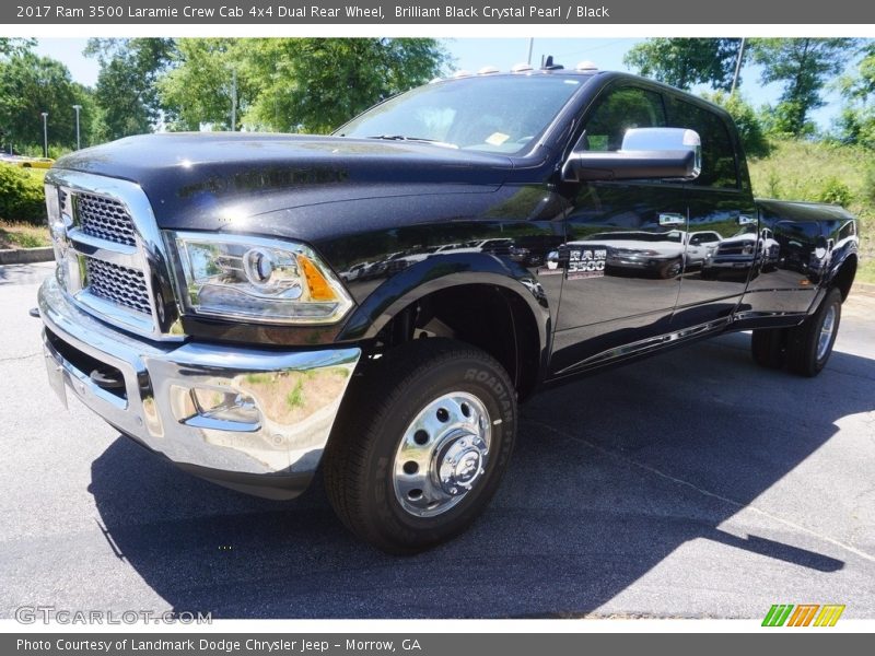 Brilliant Black Crystal Pearl / Black 2017 Ram 3500 Laramie Crew Cab 4x4 Dual Rear Wheel