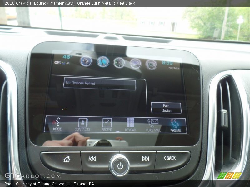 Orange Burst Metallic / Jet Black 2018 Chevrolet Equinox Premier AWD