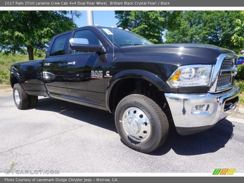 Brilliant Black Crystal Pearl / Black 2017 Ram 3500 Laramie Crew Cab 4x4 Dual Rear Wheel