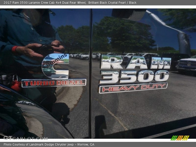 Brilliant Black Crystal Pearl / Black 2017 Ram 3500 Laramie Crew Cab 4x4 Dual Rear Wheel