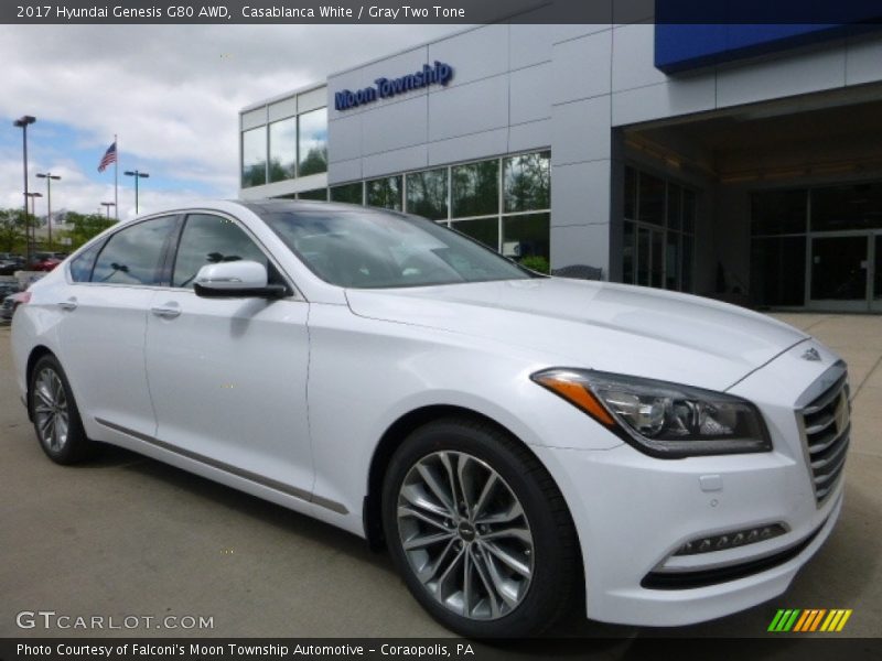 Casablanca White / Gray Two Tone 2017 Hyundai Genesis G80 AWD