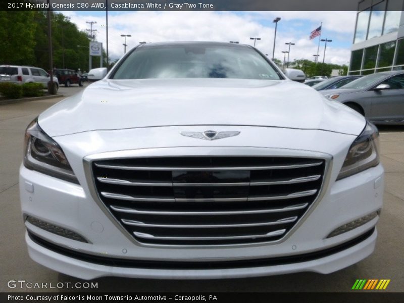 Casablanca White / Gray Two Tone 2017 Hyundai Genesis G80 AWD