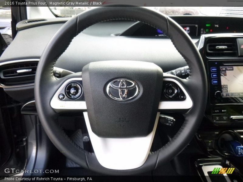 Magnetic Gray Metallic / Black 2016 Toyota Prius Four