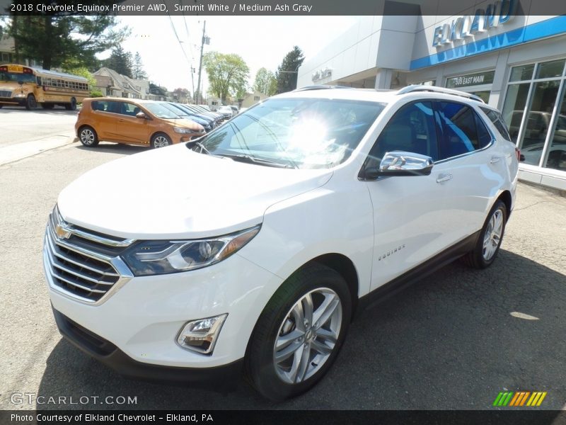 Summit White / Medium Ash Gray 2018 Chevrolet Equinox Premier AWD