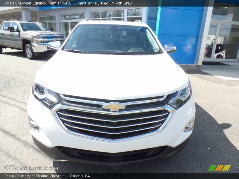 Summit White / Medium Ash Gray 2018 Chevrolet Equinox Premier AWD