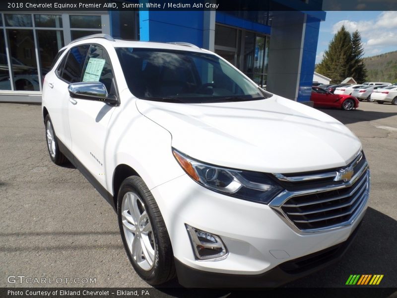Summit White / Medium Ash Gray 2018 Chevrolet Equinox Premier AWD