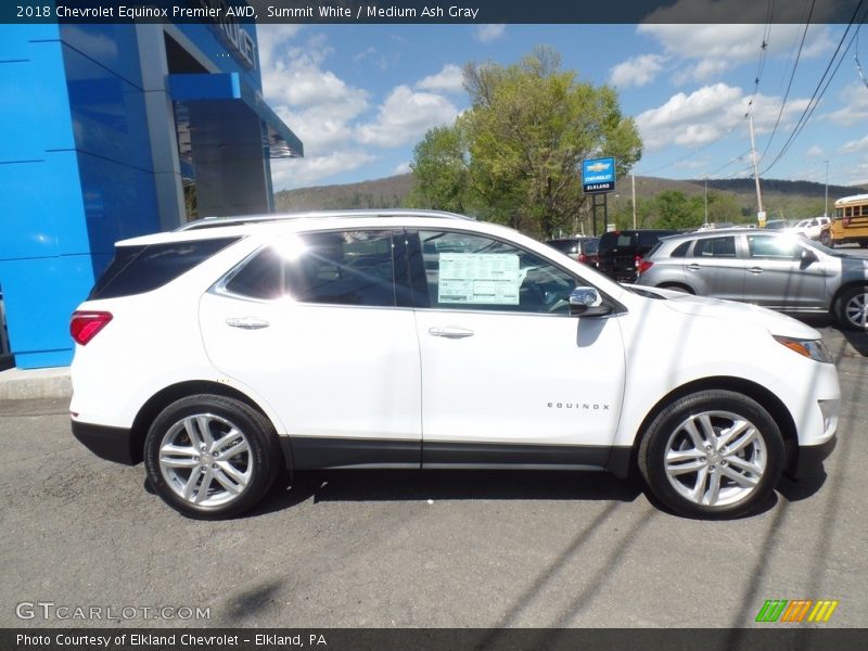 Summit White / Medium Ash Gray 2018 Chevrolet Equinox Premier AWD