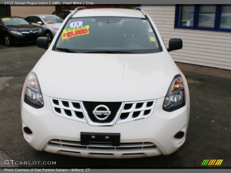 Pearl White / Gray 2015 Nissan Rogue Select S AWD