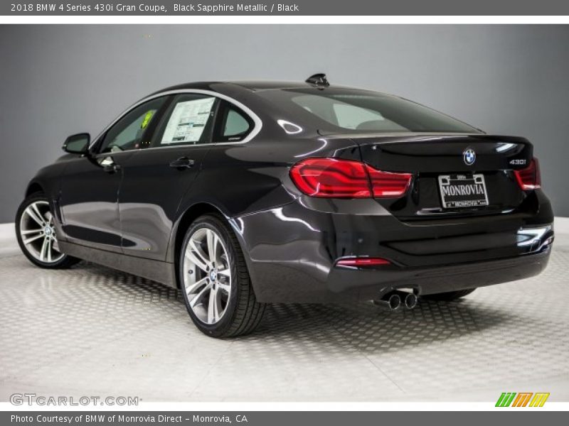Black Sapphire Metallic / Black 2018 BMW 4 Series 430i Gran Coupe