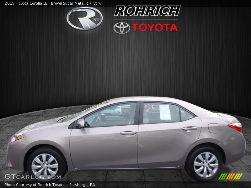 Brown Sugar Metallic / Ivory 2015 Toyota Corolla LE