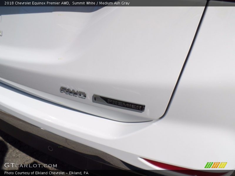 Summit White / Medium Ash Gray 2018 Chevrolet Equinox Premier AWD