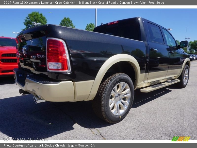 Brilliant Black Crystal Pearl / Canyon Brown/Light Frost Beige 2017 Ram 1500 Laramie Longhorn Crew Cab 4x4