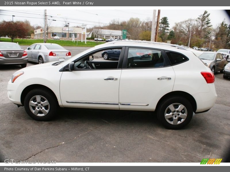 Pearl White / Gray 2015 Nissan Rogue Select S AWD