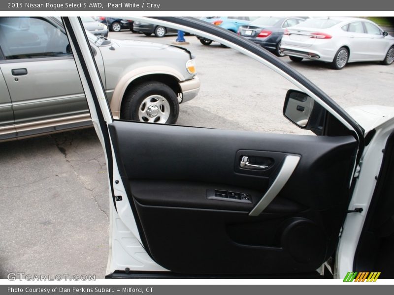 Pearl White / Gray 2015 Nissan Rogue Select S AWD