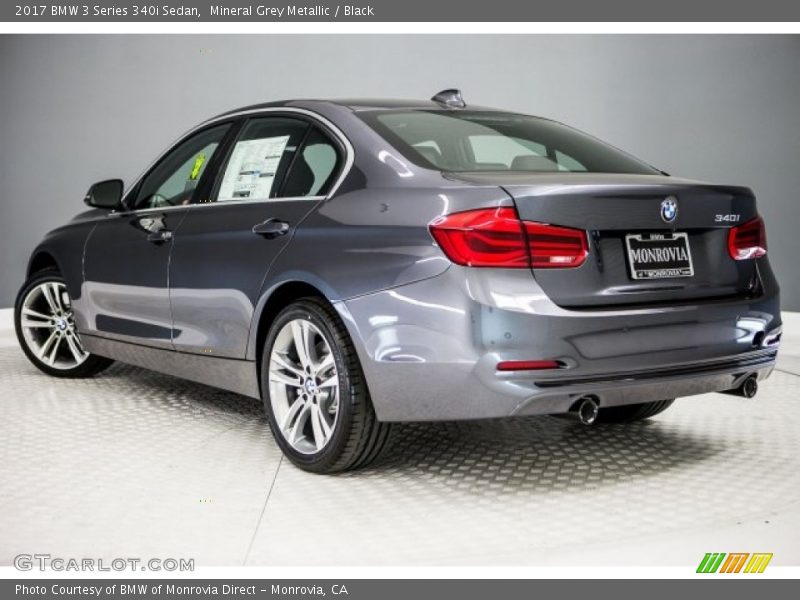 Mineral Grey Metallic / Black 2017 BMW 3 Series 340i Sedan