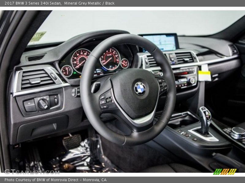 Mineral Grey Metallic / Black 2017 BMW 3 Series 340i Sedan