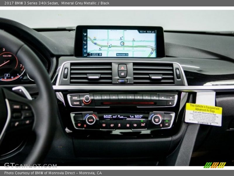 Mineral Grey Metallic / Black 2017 BMW 3 Series 340i Sedan