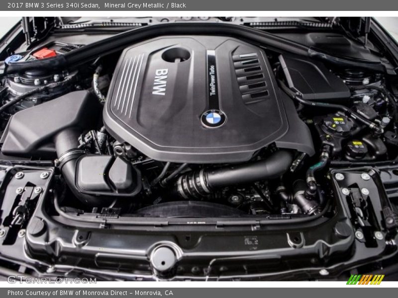 Mineral Grey Metallic / Black 2017 BMW 3 Series 340i Sedan