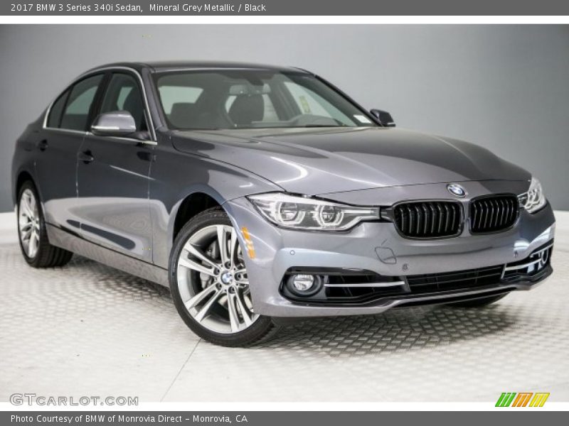 Mineral Grey Metallic / Black 2017 BMW 3 Series 340i Sedan