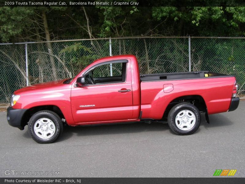 Barcelona Red Metallic / Graphite Gray 2009 Toyota Tacoma Regular Cab