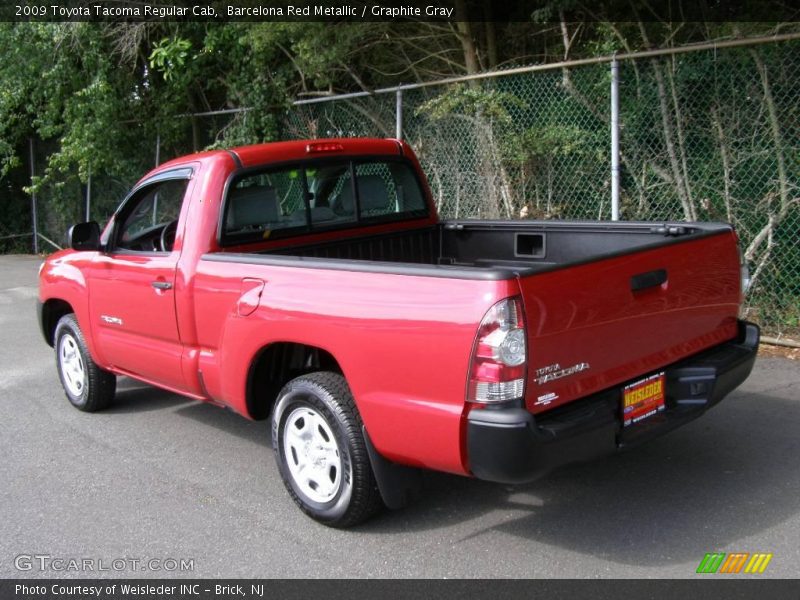 Barcelona Red Metallic / Graphite Gray 2009 Toyota Tacoma Regular Cab
