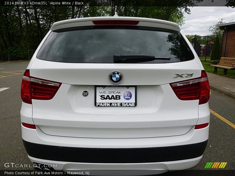 Alpine White / Black 2014 BMW X3 xDrive35i