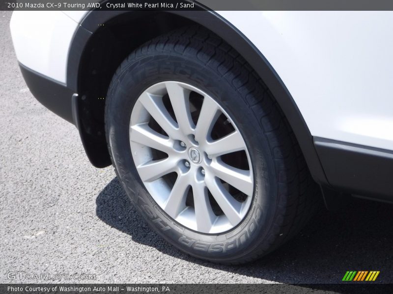 Crystal White Pearl Mica / Sand 2010 Mazda CX-9 Touring AWD