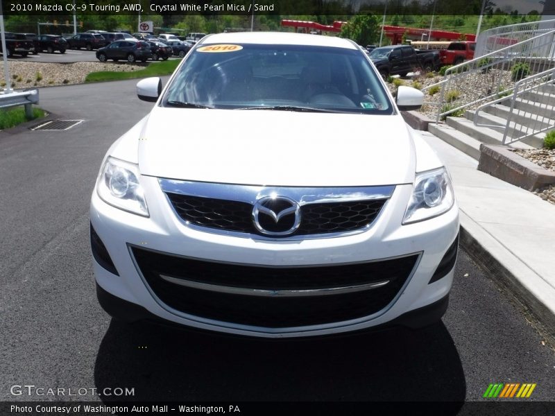 Crystal White Pearl Mica / Sand 2010 Mazda CX-9 Touring AWD