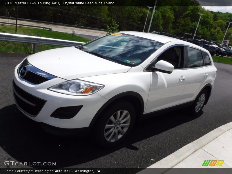 Crystal White Pearl Mica / Sand 2010 Mazda CX-9 Touring AWD