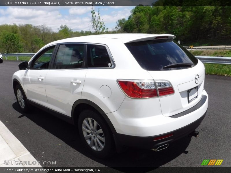 Crystal White Pearl Mica / Sand 2010 Mazda CX-9 Touring AWD
