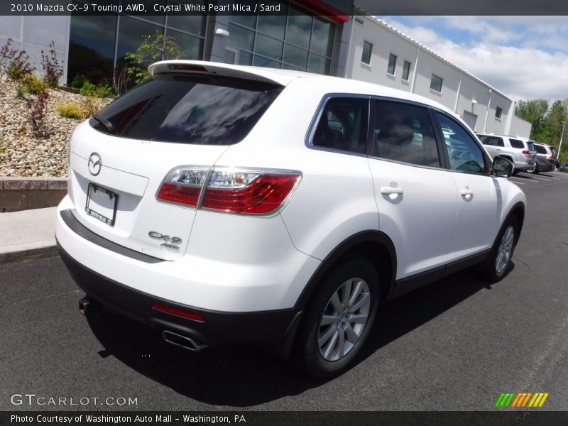 Crystal White Pearl Mica / Sand 2010 Mazda CX-9 Touring AWD