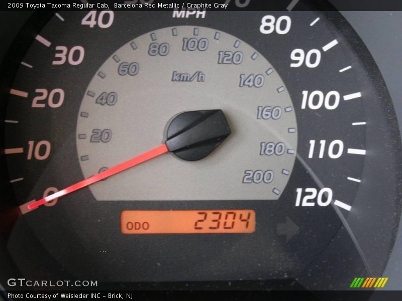 Barcelona Red Metallic / Graphite Gray 2009 Toyota Tacoma Regular Cab