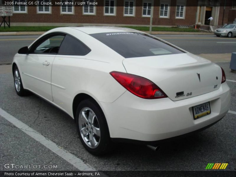 Ivory White / Light Taupe 2006 Pontiac G6 GT Coupe