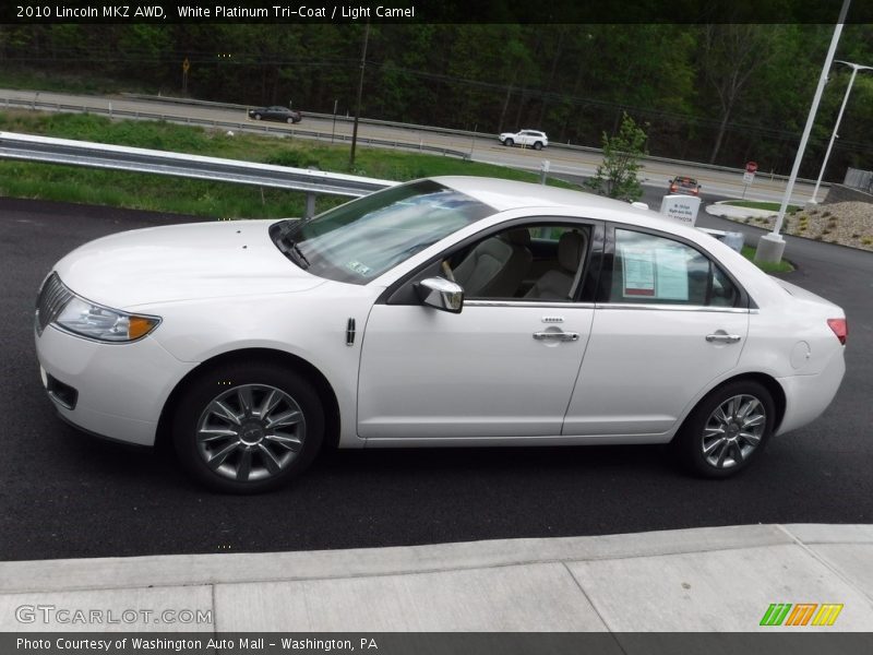 White Platinum Tri-Coat / Light Camel 2010 Lincoln MKZ AWD
