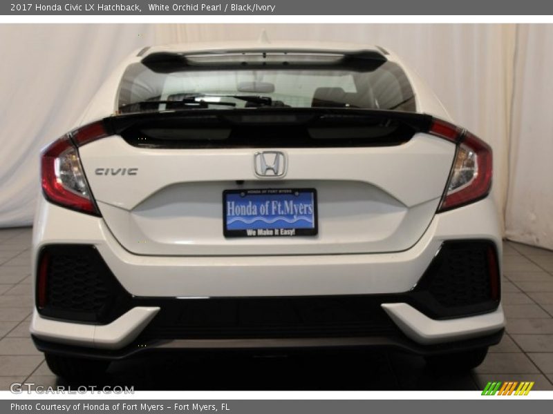 White Orchid Pearl / Black/Ivory 2017 Honda Civic LX Hatchback