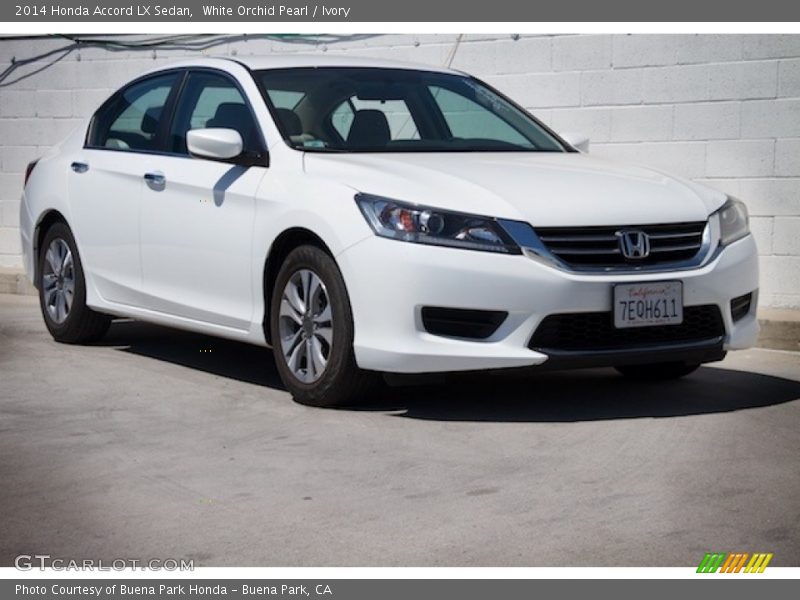 White Orchid Pearl / Ivory 2014 Honda Accord LX Sedan