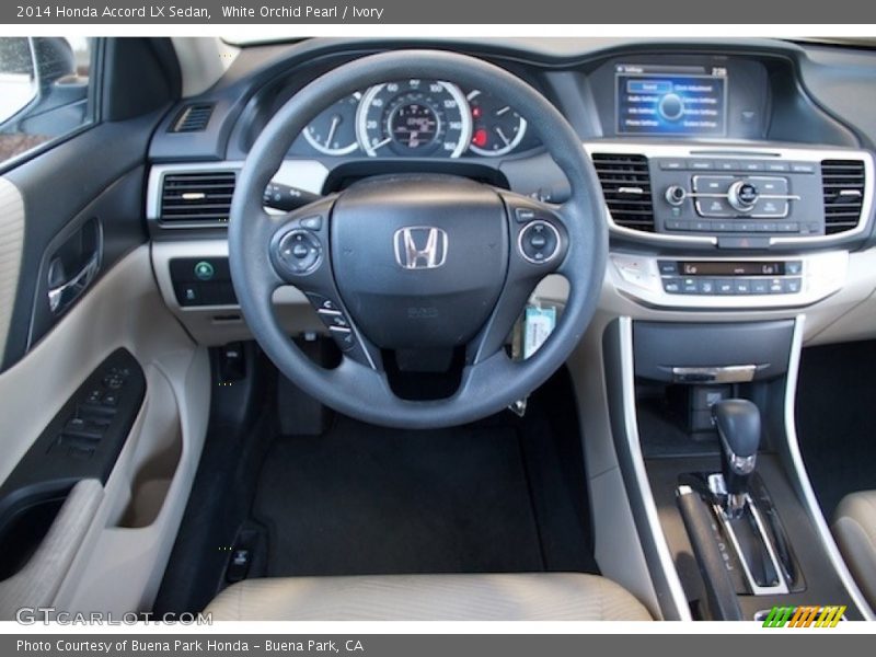 White Orchid Pearl / Ivory 2014 Honda Accord LX Sedan