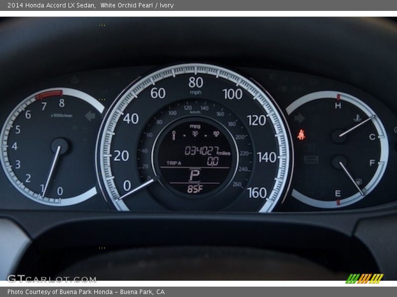 White Orchid Pearl / Ivory 2014 Honda Accord LX Sedan