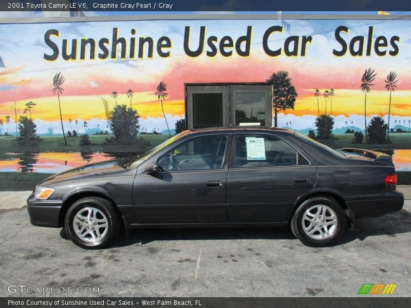 Graphite Gray Pearl / Gray 2001 Toyota Camry LE V6