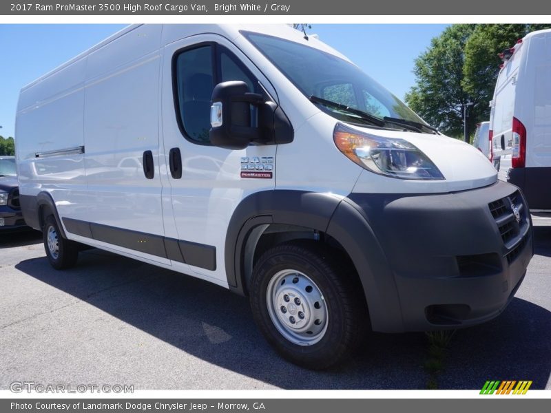 Bright White / Gray 2017 Ram ProMaster 3500 High Roof Cargo Van