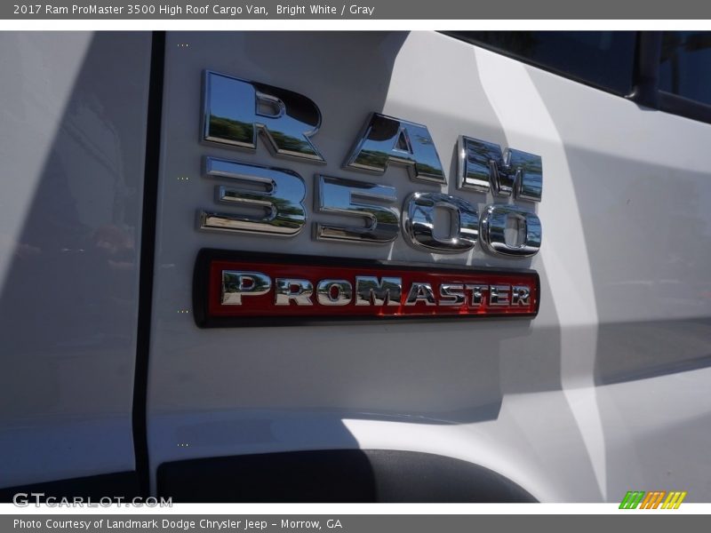 Bright White / Gray 2017 Ram ProMaster 3500 High Roof Cargo Van